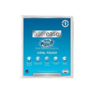 Aller-Ease Twin Size Cool Touch Waterproof White Fitted 18" Mattress Protector